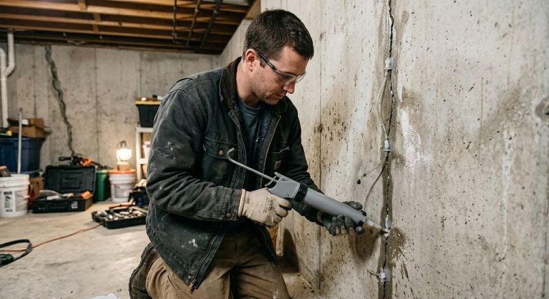 Basement Crack Repair in Christiansburg, VA