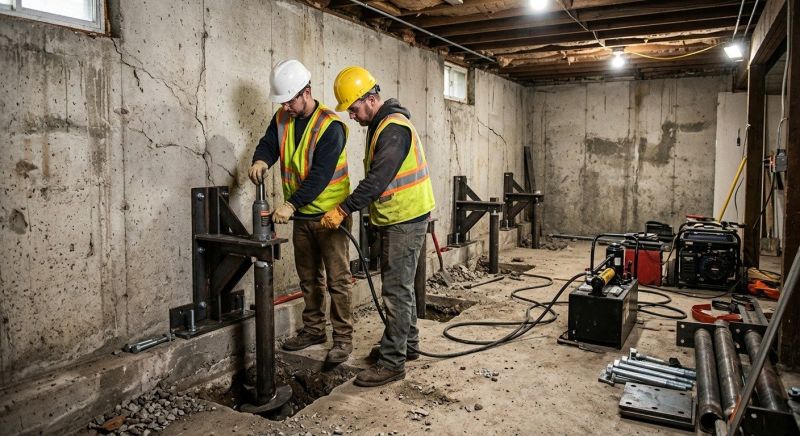 Basement Stabilization in Christiansburg, VA