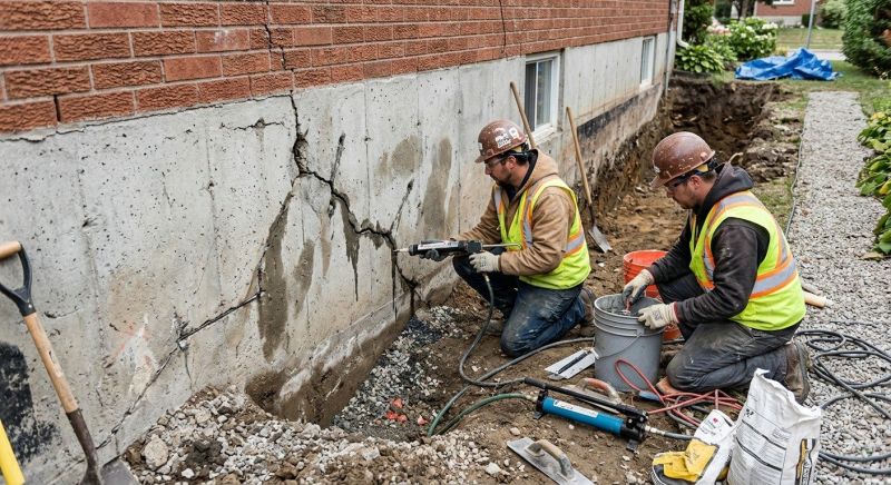 Cracked Foundation Repair in Blacksburg, VA