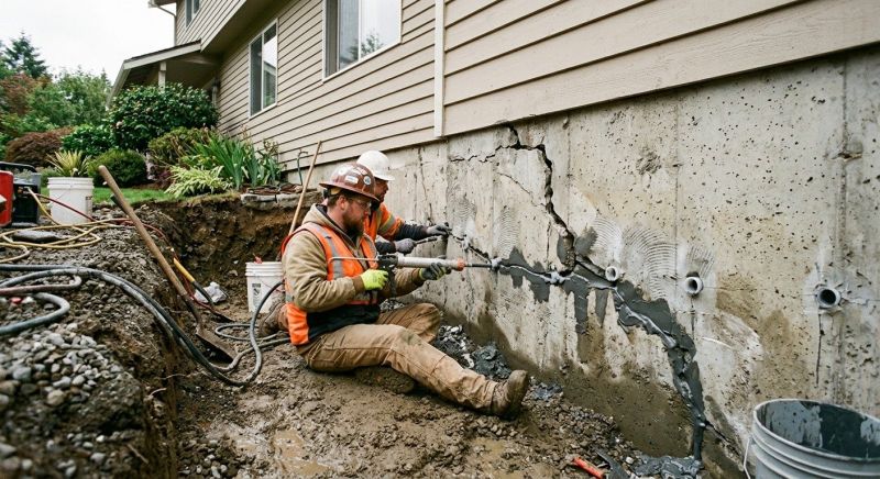 Cracked Foundation Repair in Blacksburg, VA