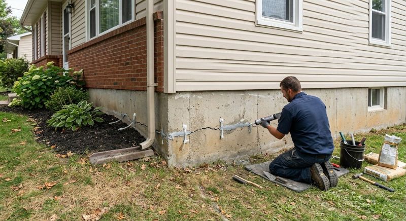 Cracked Foundation Repair in Boones Mill, VA