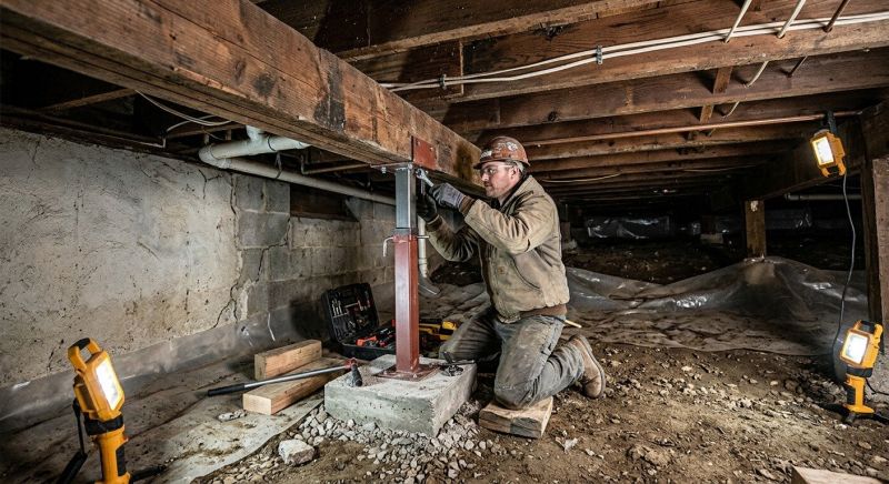 Crawl Space Leveling in Christiansburg, VA