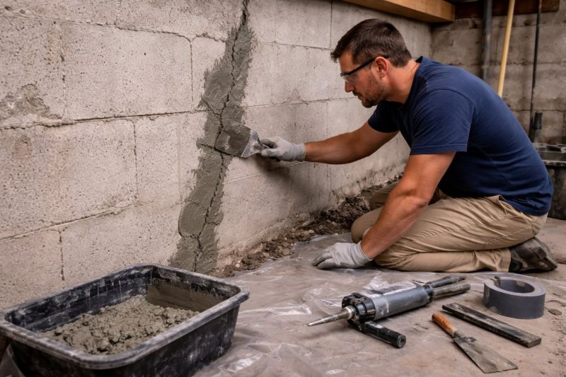 Foundation Crack Repair in Blacksburg, VA