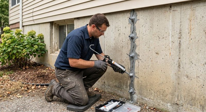 Foundation Crack Sealing in Christiansburg, VA