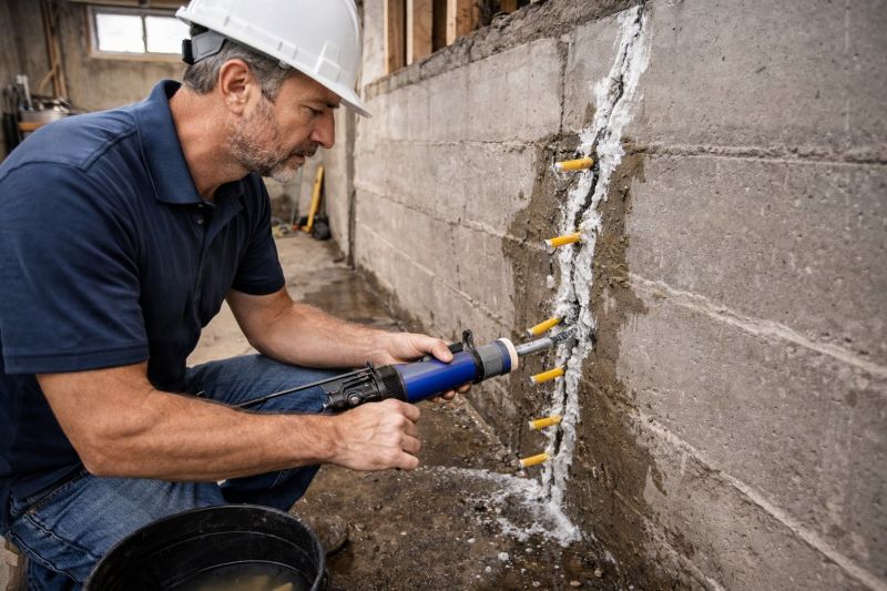 Foundation Crack Sealing in Christiansburg, VA