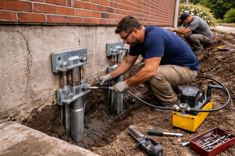 Foundation Pier Repair in Christiansburg, VA