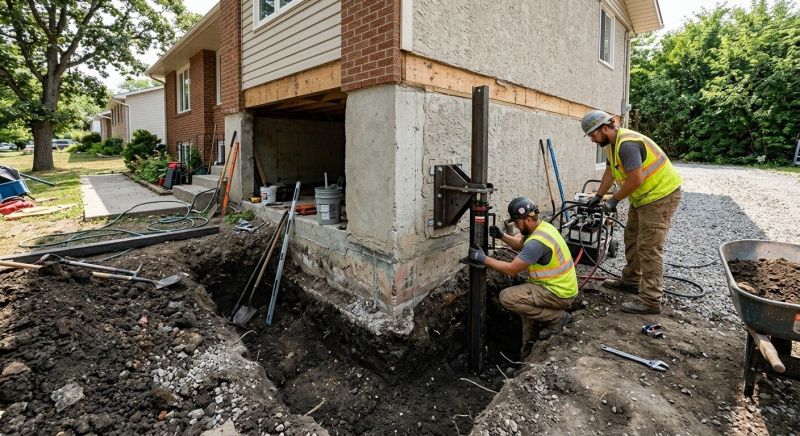 Foundation Pier Repair in Christiansburg, VA