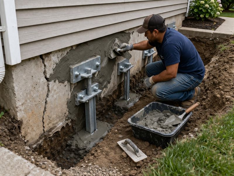 Foundation Pier Repair in Christiansburg, VA
