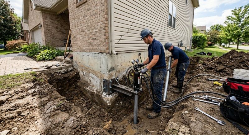 Foundation Settlement Repair in Christiansburg, VA