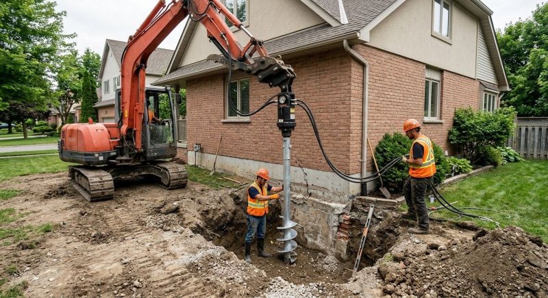 Helical Pile Installation in Christiansburg, VA