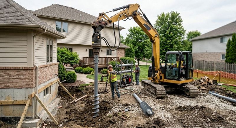 Helical Pile Installation in Christiansburg, VA