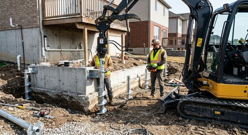 Helical Pile Installation in Christiansburg, VA