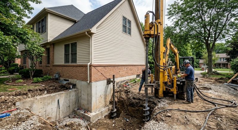 Helical Pile Installation in Christiansburg, VA