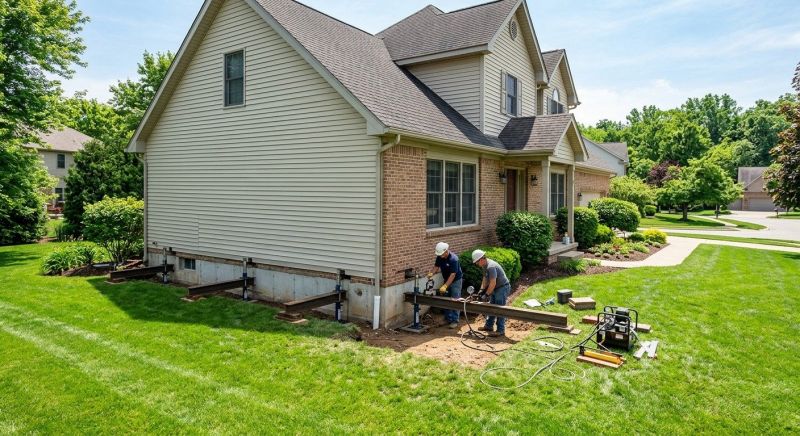 House Foundation Leveling in Christiansburg, VA
