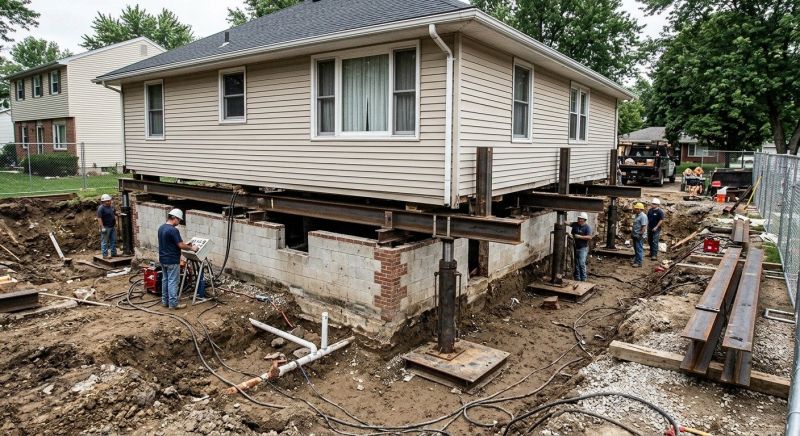 Sinking Foundation Lifting in Christiansburg, VA