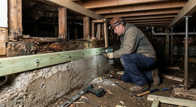 Sinking Foundation Repair in Christiansburg, VA