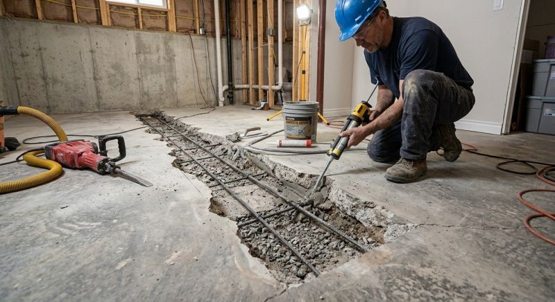 Slab Foundation Repair in Christiansburg, VA